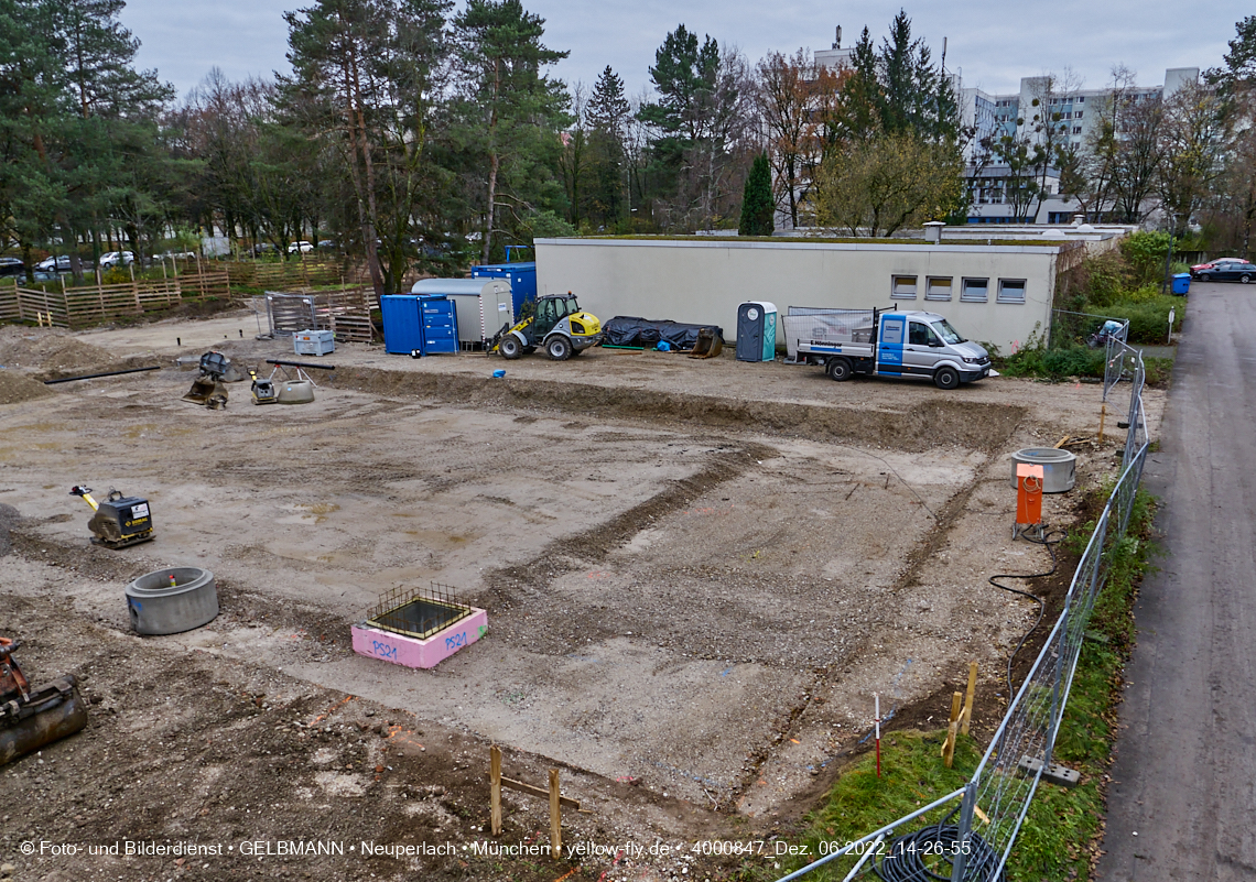 07.12.2022 - Baustelle an der Quiddestraße Haus für Kinder in Neuperlach
